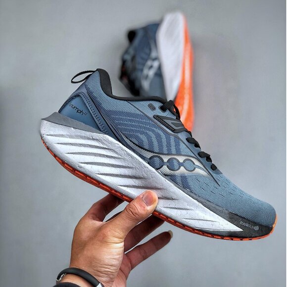 Saucony Triumph 22 Blue Sports Jogging Shoes - Picture 4 of 9